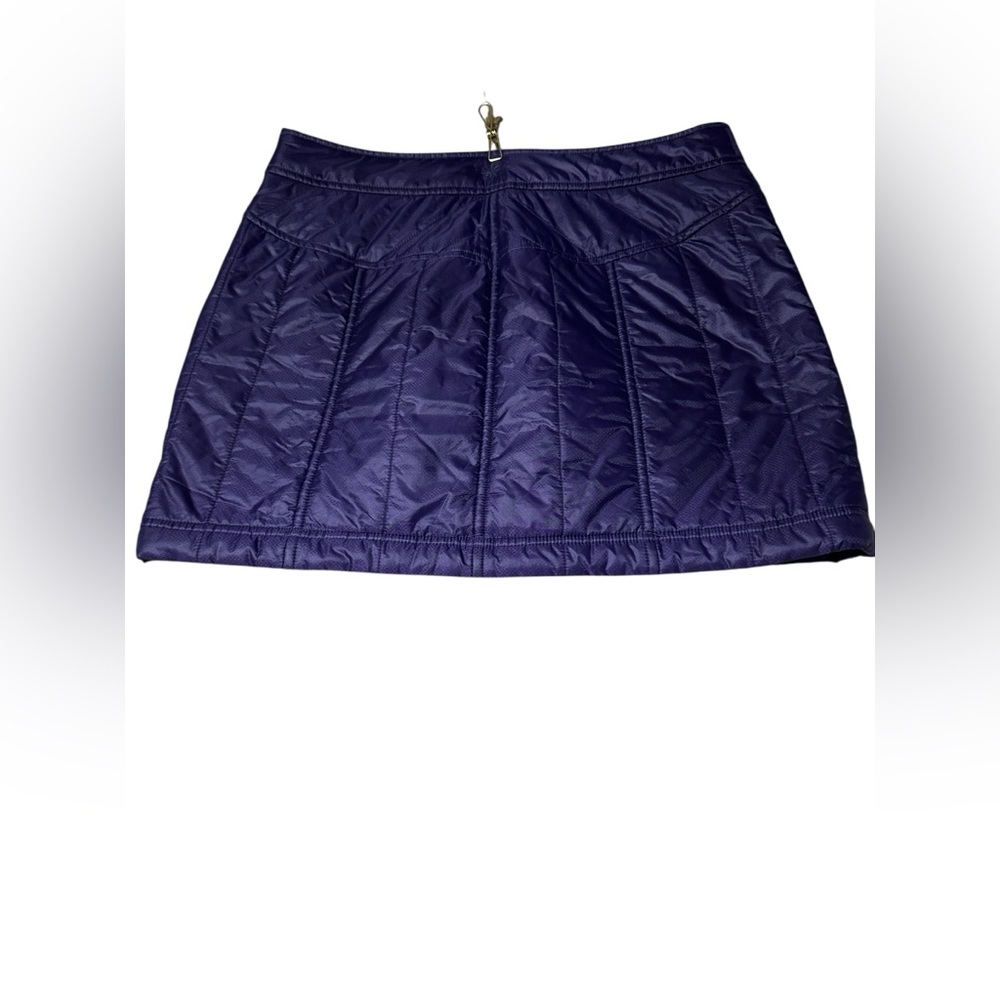 Athleta Insulated Quilted Mini Skirt Women’s Size 8 Purple Zip Front Active - Picture 3 of 7